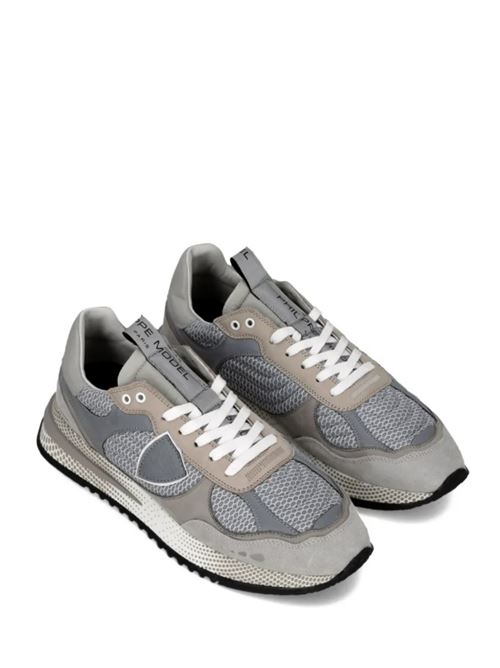 OLYMPIQUE LOW PHILIPPE MODEL | A012053NR01 NUB RESAU POP_GRIS BLANC